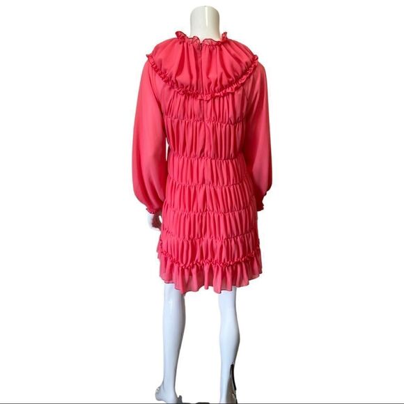 Nasty Gal- Tier She Comes Chiffon Mini Dress size US-6 - Picture 3 of 8